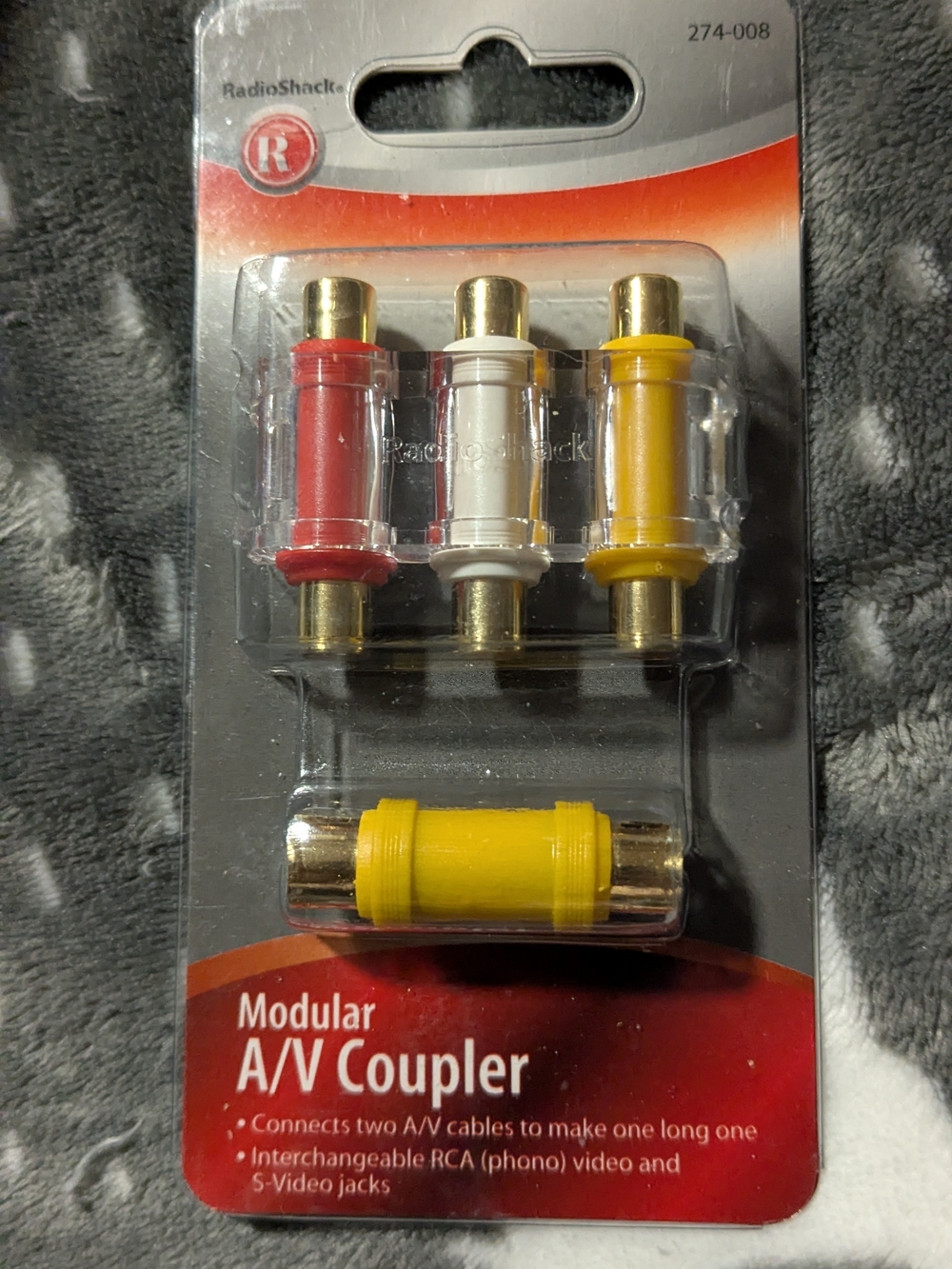 RadioShack Red/White/Yellow Modular A/V RCA Coupler Pack* Buy Something Else Too